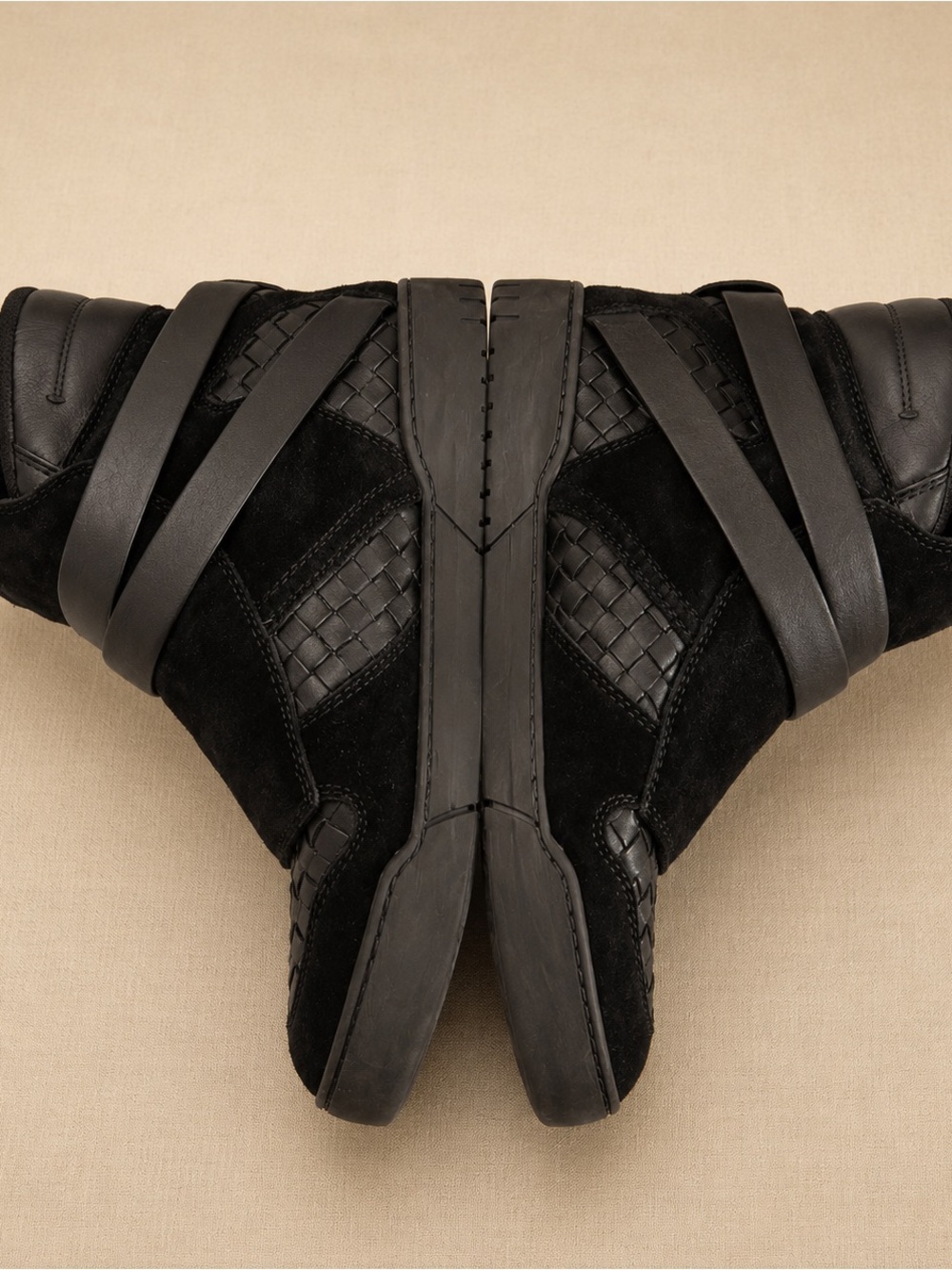 BOTTEGA VENETA Intrecciato High Top Luxury Sneaker Italy 41.5 Men 9 Women 11 - Picture 8 of 13